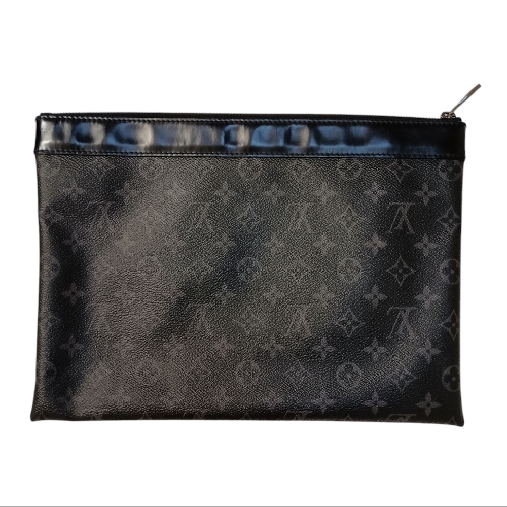 LOUIS VUITTON Monogram Eclipses Pochette Discovery Clutch Bag Brown M62291 - Picture 5 of 13
